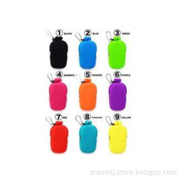 Mini Rubber Silicone Coin Pouch / Wallet With Climbing Hook